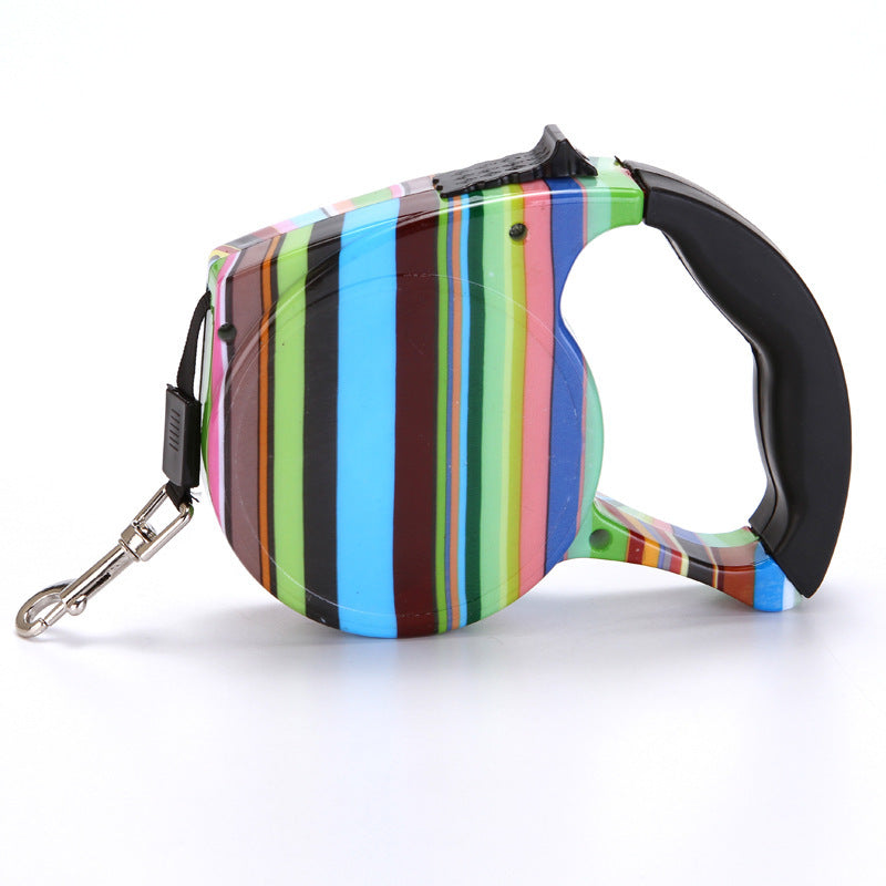 5-Meter Retractable Dog Leash | Patterned Dog Walker - D - leash