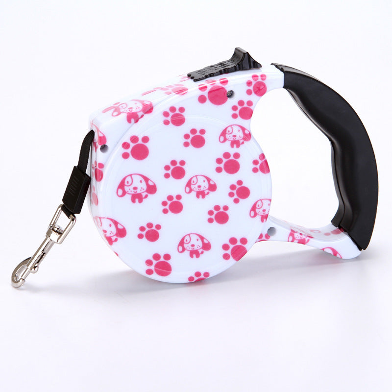 5-Meter Retractable Dog Leash | Patterned Dog Walker - E - leash