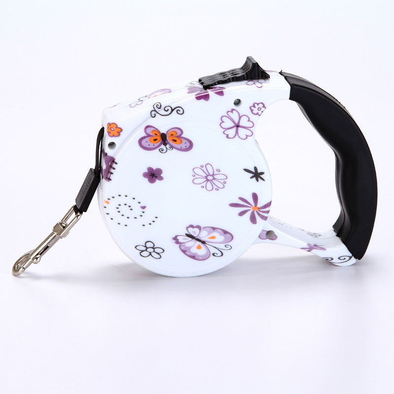 5-Meter Retractable Dog Leash | Patterned Dog Walker - F - leash