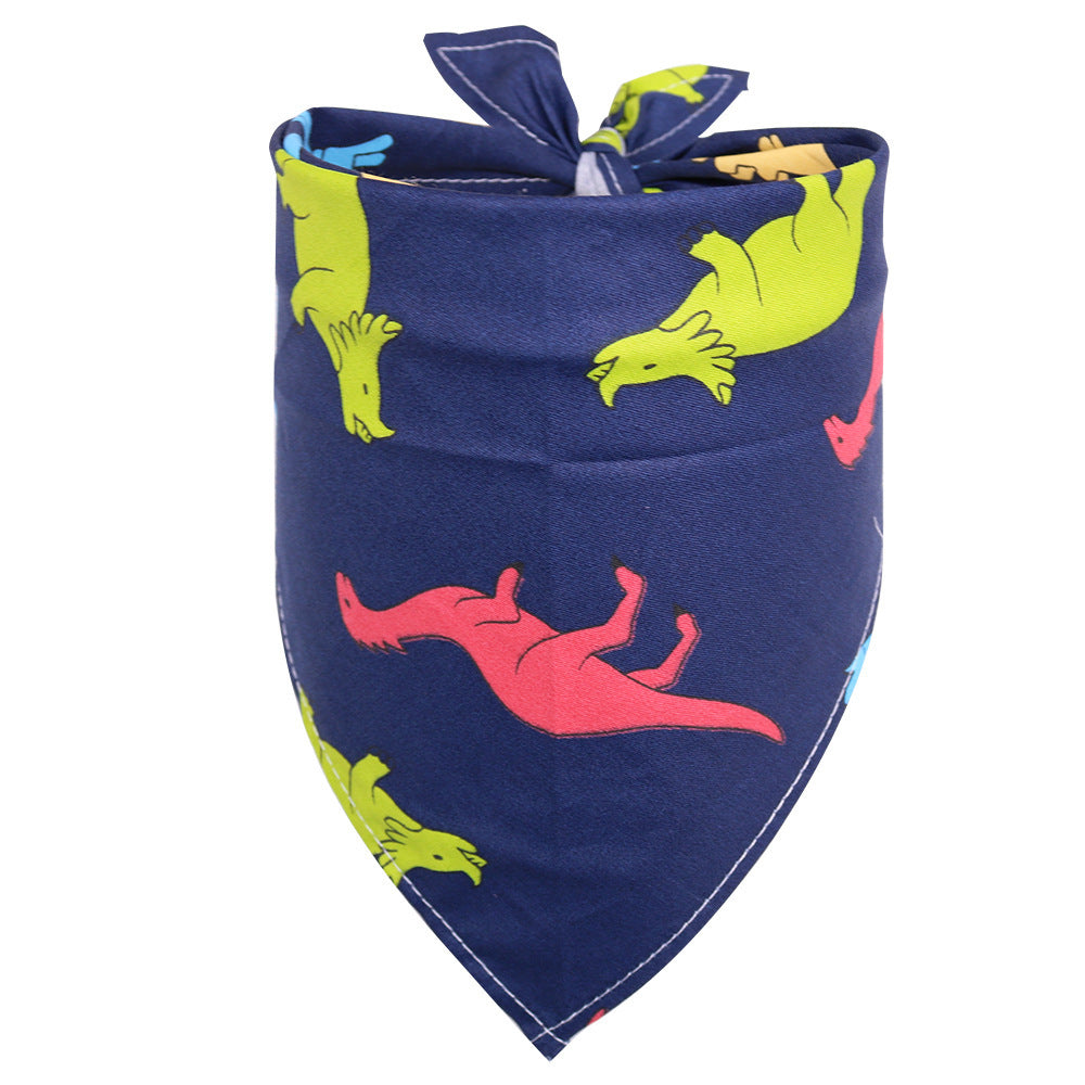 Dog Triangle Scarf: Cotton Dog Saliva Bandana with Fruit Pattern I / M Accessories