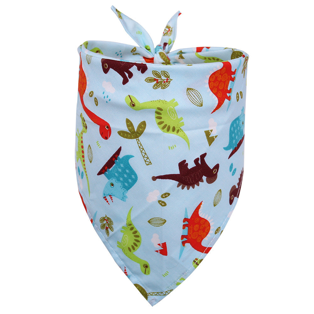 Dog Triangle Scarf: Cotton Dog Saliva Bandana with Fruit Pattern H / M Accessories