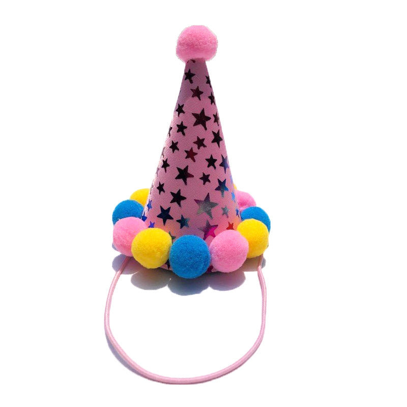 Pet Dog Birthday Triangle Scarf And Hat Set Dog And Cat Party Accessories C birthday