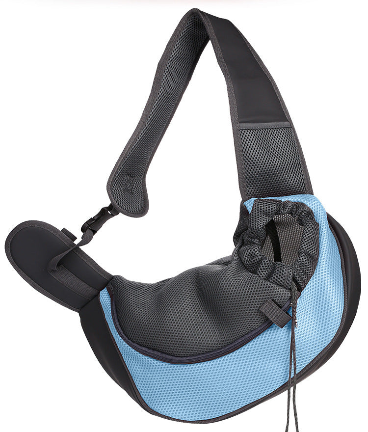 Breathable Mesh Dog Travel Shoulder Bag | Lightweight Carrier for Dogs - Blue / M - travel