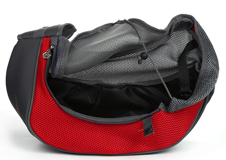 Breathable Mesh Dog Travel Shoulder Bag | Lightweight Carrier for Dogs - Red / M - travel