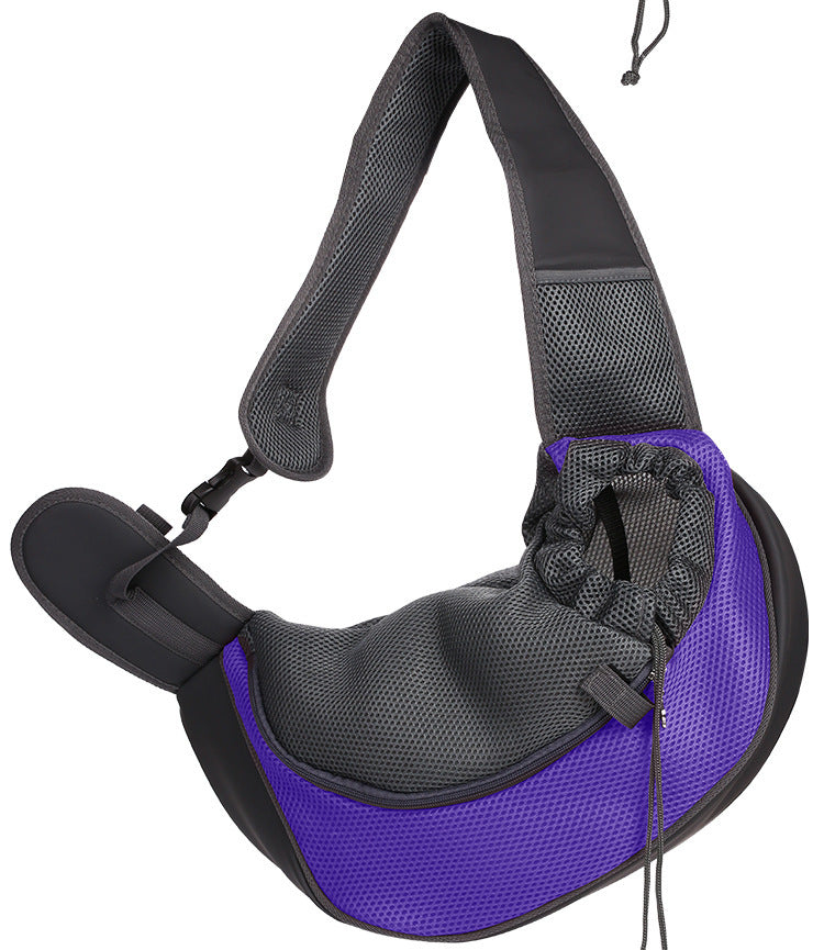 Breathable Mesh Dog Travel Shoulder Bag | Lightweight Carrier for Dogs - Purple / M - travel