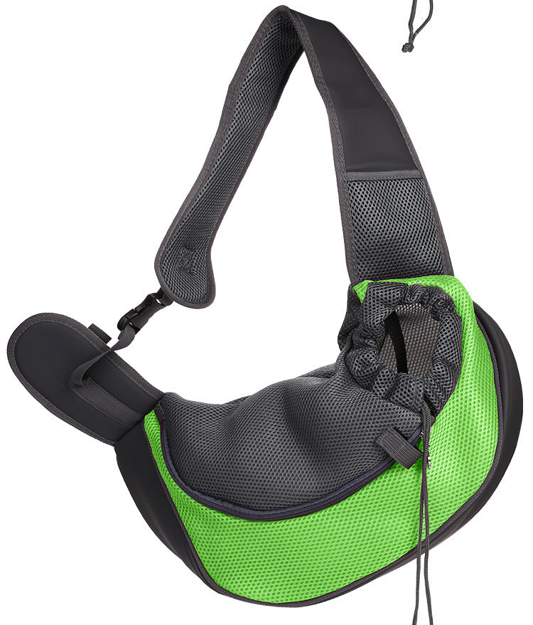 Breathable Mesh Dog Travel Shoulder Bag | Lightweight Carrier for Dogs - Green / M - travel