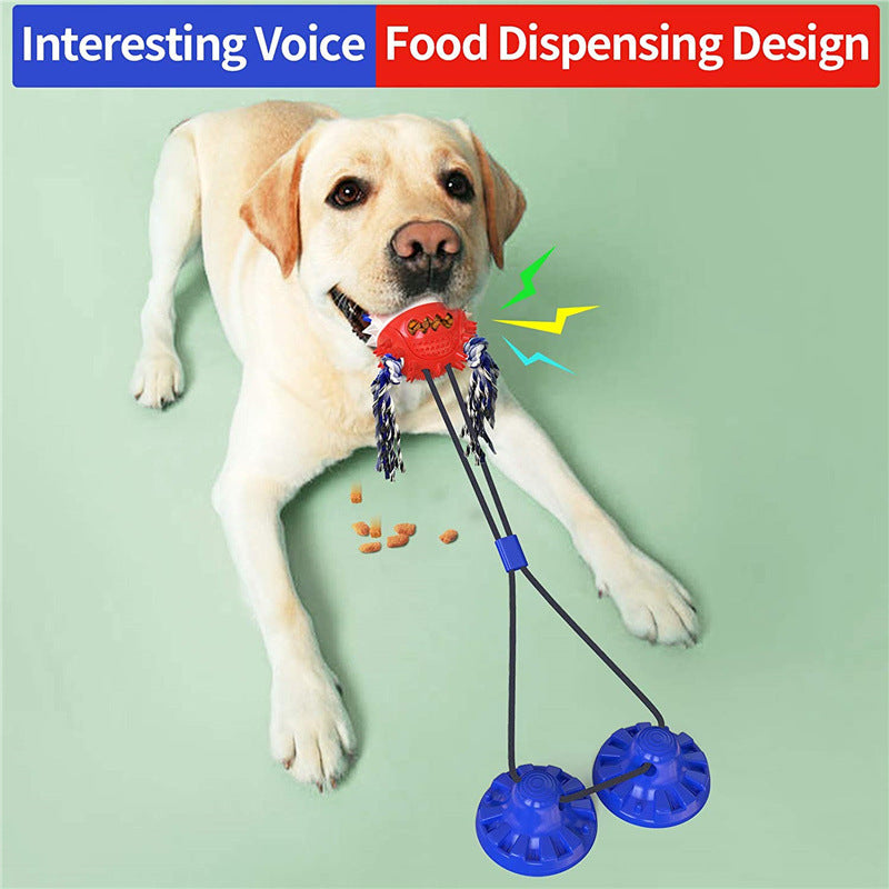 Indestructible Suction Cup Dog Toy for Aggressive Chewers TPR Material American Basket Accessories