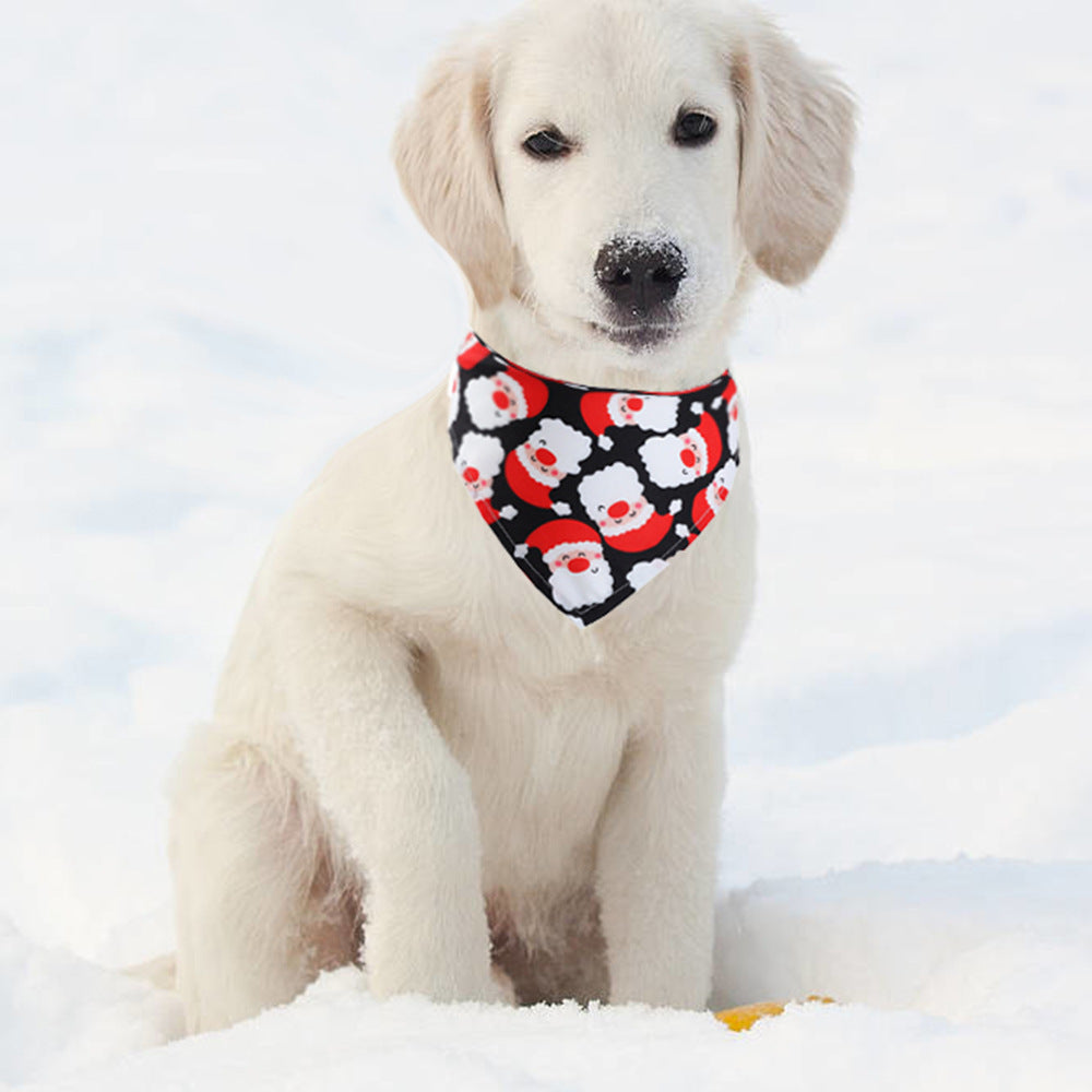 Christmas Dog Scarf: Dog Triangle Bandana For Holidays Accessories