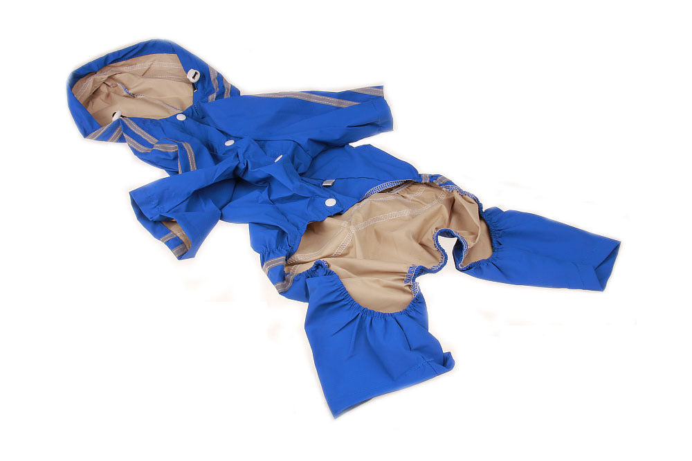 British Style Dog Raincoat: Waterproof Dog Jacket for Winter - Blue / 3XL - Accessories