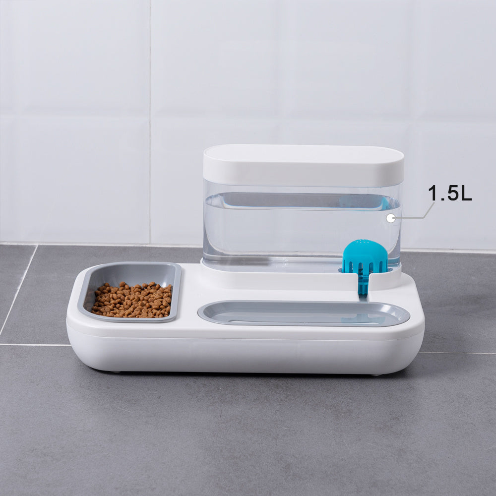 Automatic Dog Water Fountain And Feeder Bowl | 1.5L Double Bowl Dish for Dogs food