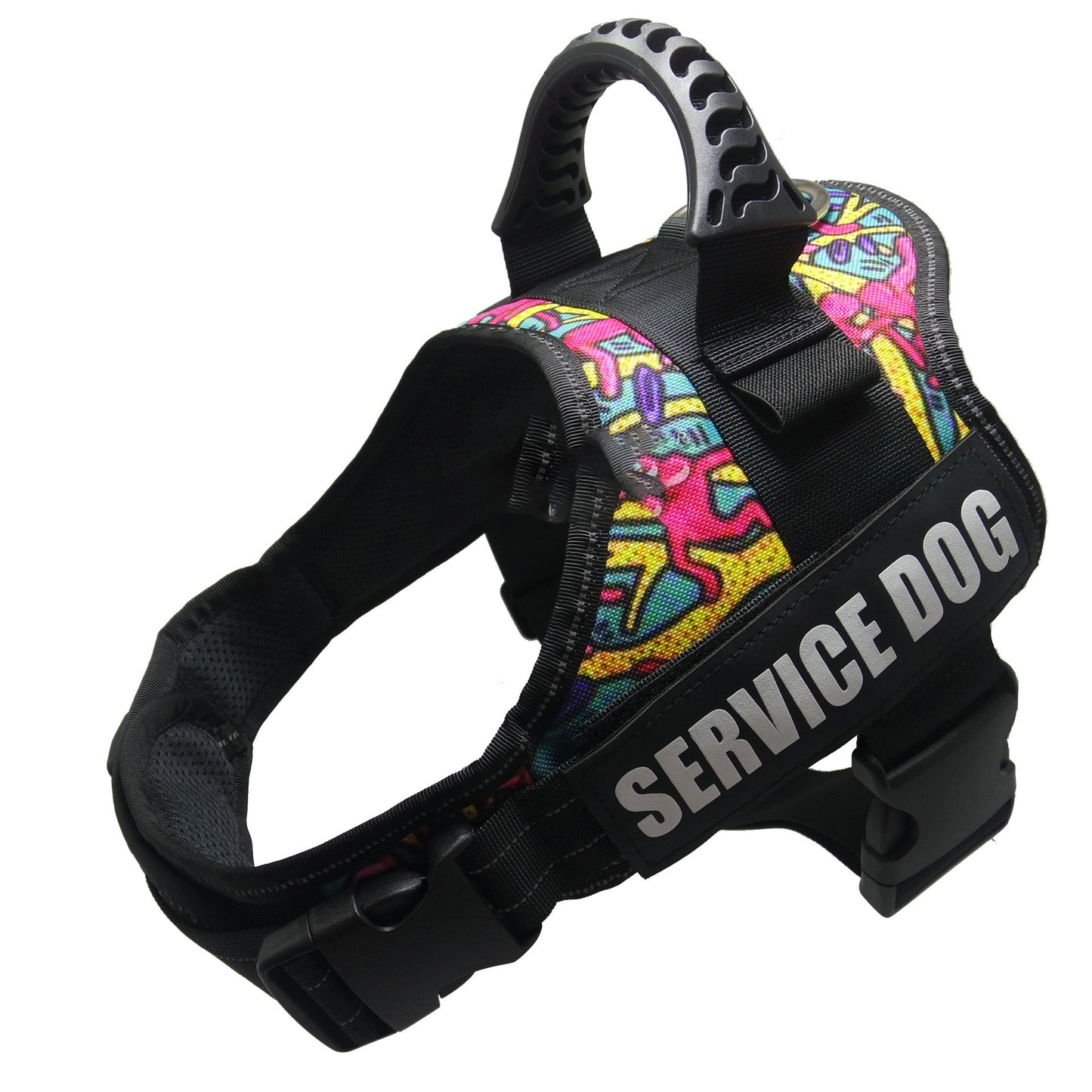 Adjustable And Reflective Dog Harness | Breathable Dog Vest for All Dog Sizes - Color graffiti / 2XL - Dog Harnesses &