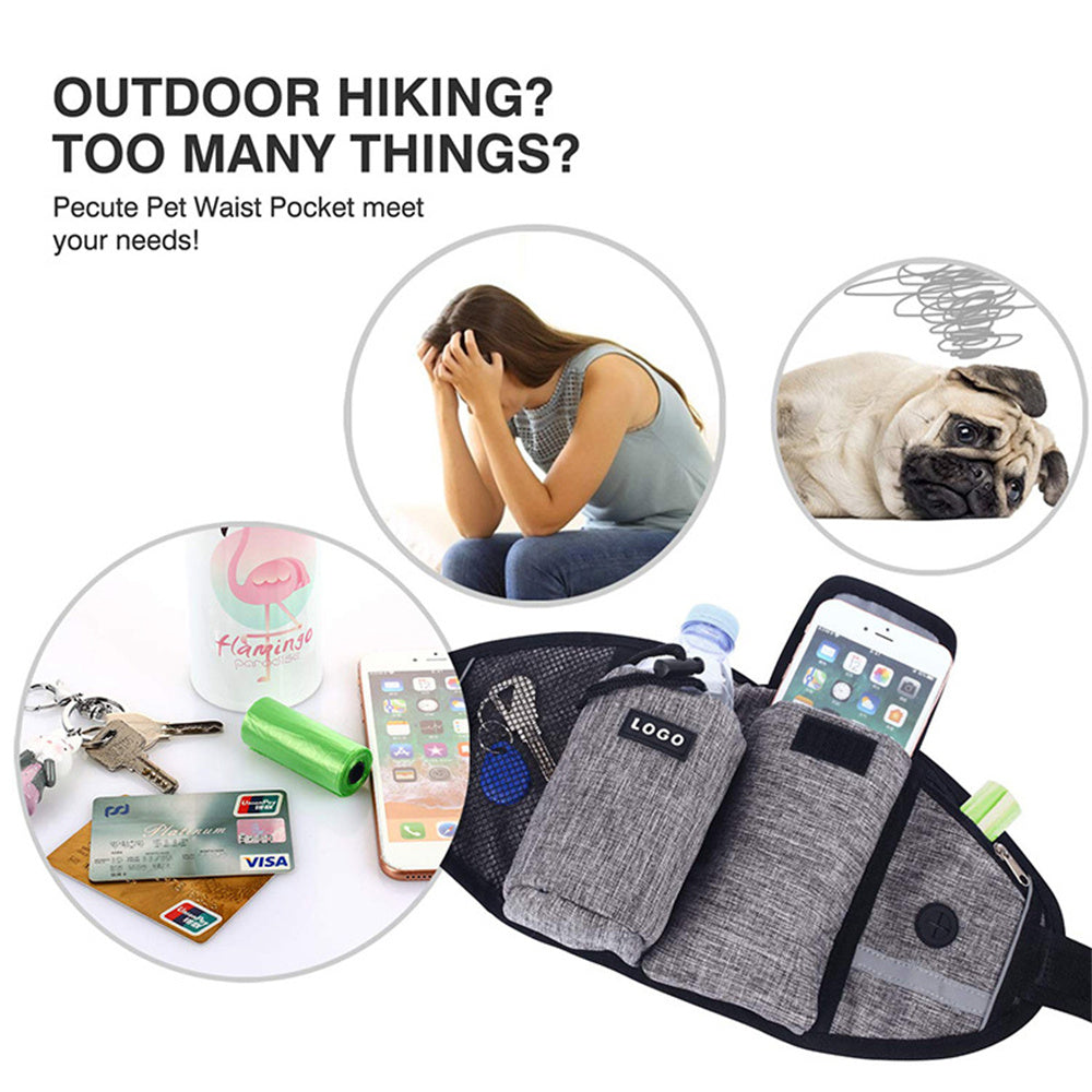 Hands Free Dog Training Leash And Waist Bag Set | Outdoor Pouch for Training With Dogs leash