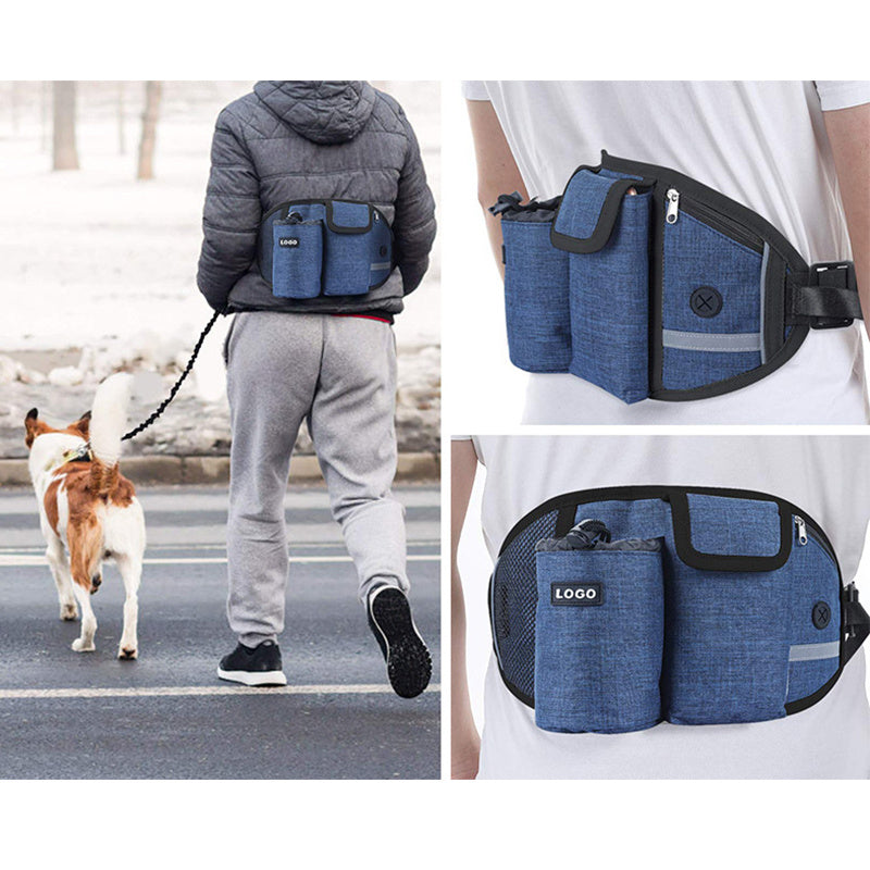 Hands Free Dog Training Leash And Waist Bag Set | Outdoor Pouch for Training With Dogs leash