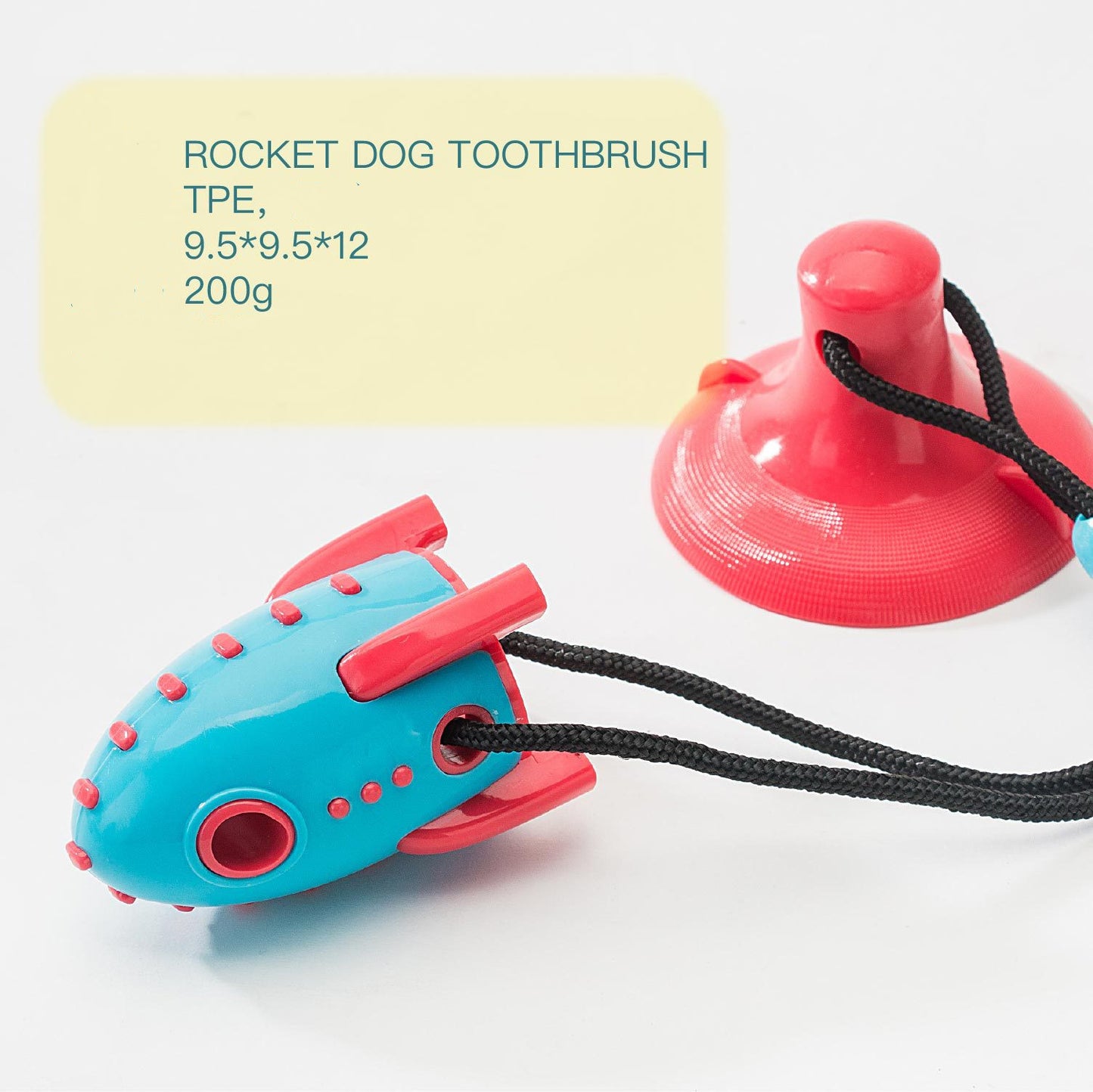 Rocket Treat Dispensing Dog Toy | Interactive Chew And Teeth Cleaning Dog Toy 10x10x12.5cm food
