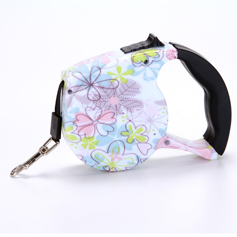 5-Meter Retractable Dog Leash | Patterned Dog Walker - I - leash