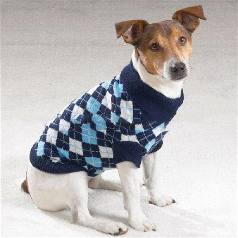 Casual Acrylic Dog Sweater: Quality Pullover Knitwear for Small to Medium Dogs Blue / 2XL Accessories