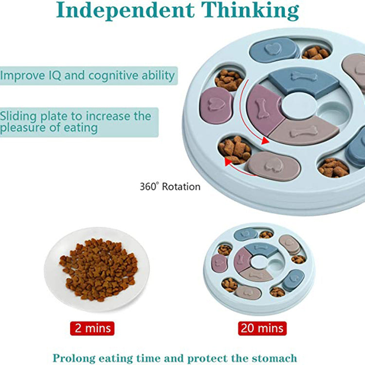 Plastic Slow Feeder Dog Bowl | Anti Choking Puzzle Dog Dish for Healthy Eating Food bowl food