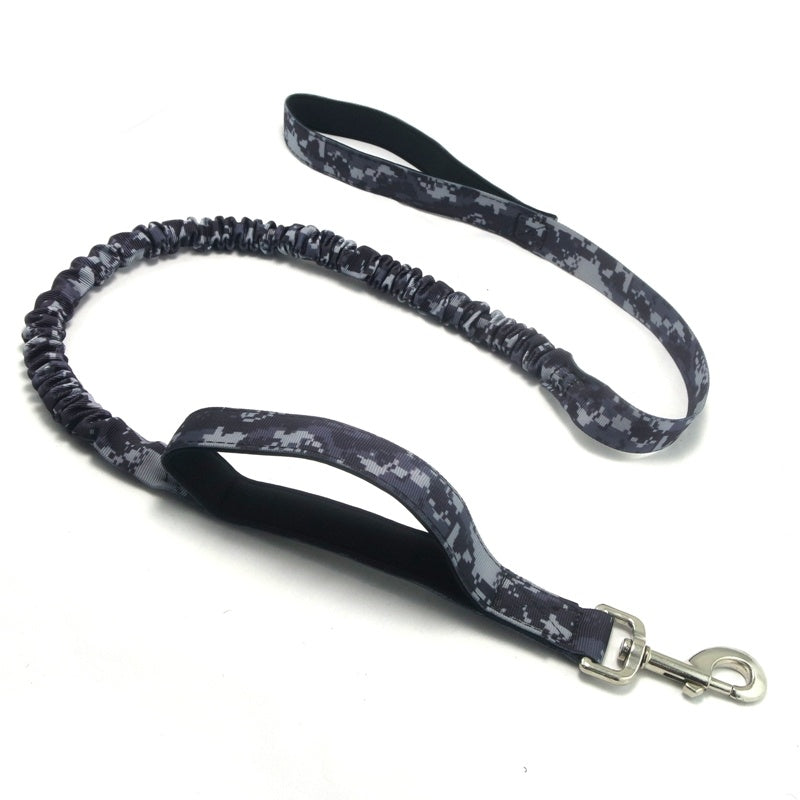 Camouflage Bungee Dog Leash | Elastic Dog Traction Belt - leash