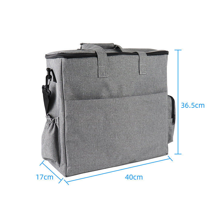 Portable Dog Food Travel Shoulder Bag | 17L Outing And Supply Carrier - Grey - travel