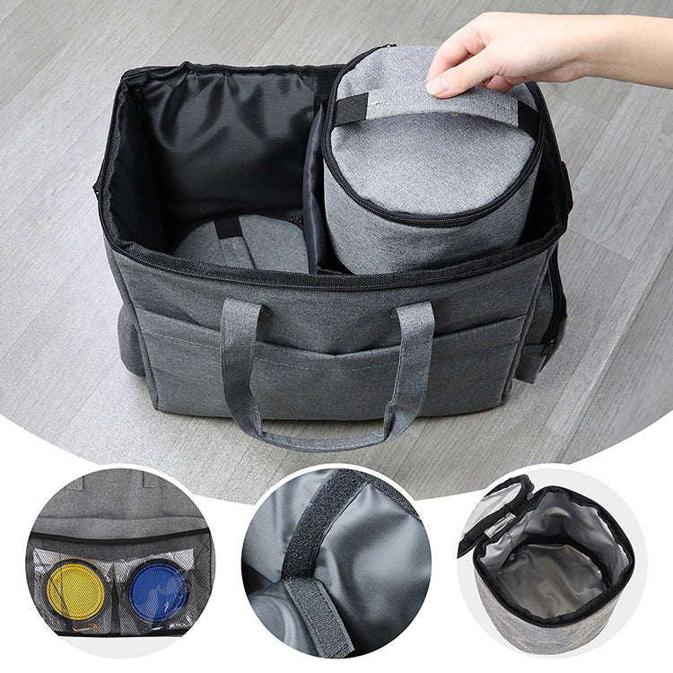 Portable Dog Food Travel Shoulder Bag | 17L Outing And Supply Carrier - travel