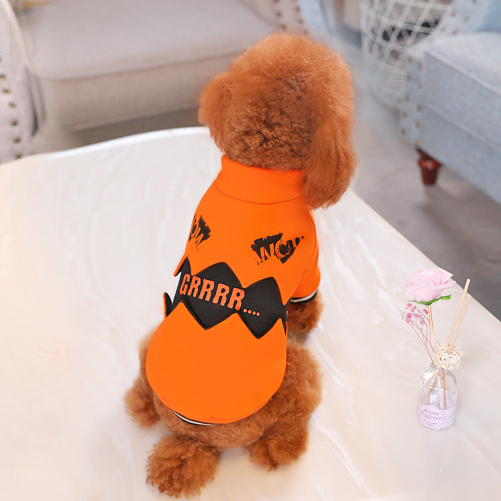 Puppy Dog Clothes: Halloween Pumpkin Costume Sweater for Dogs Accessories