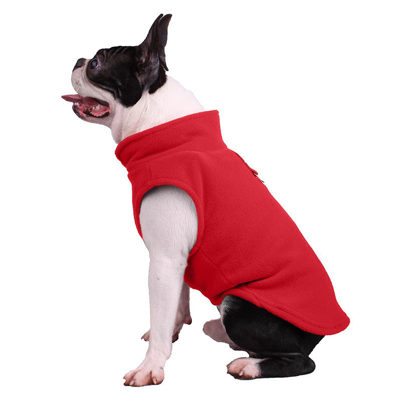 Ocean Print Dog Coat With Harness And Leash Set Red / L Coats & Dog Vests