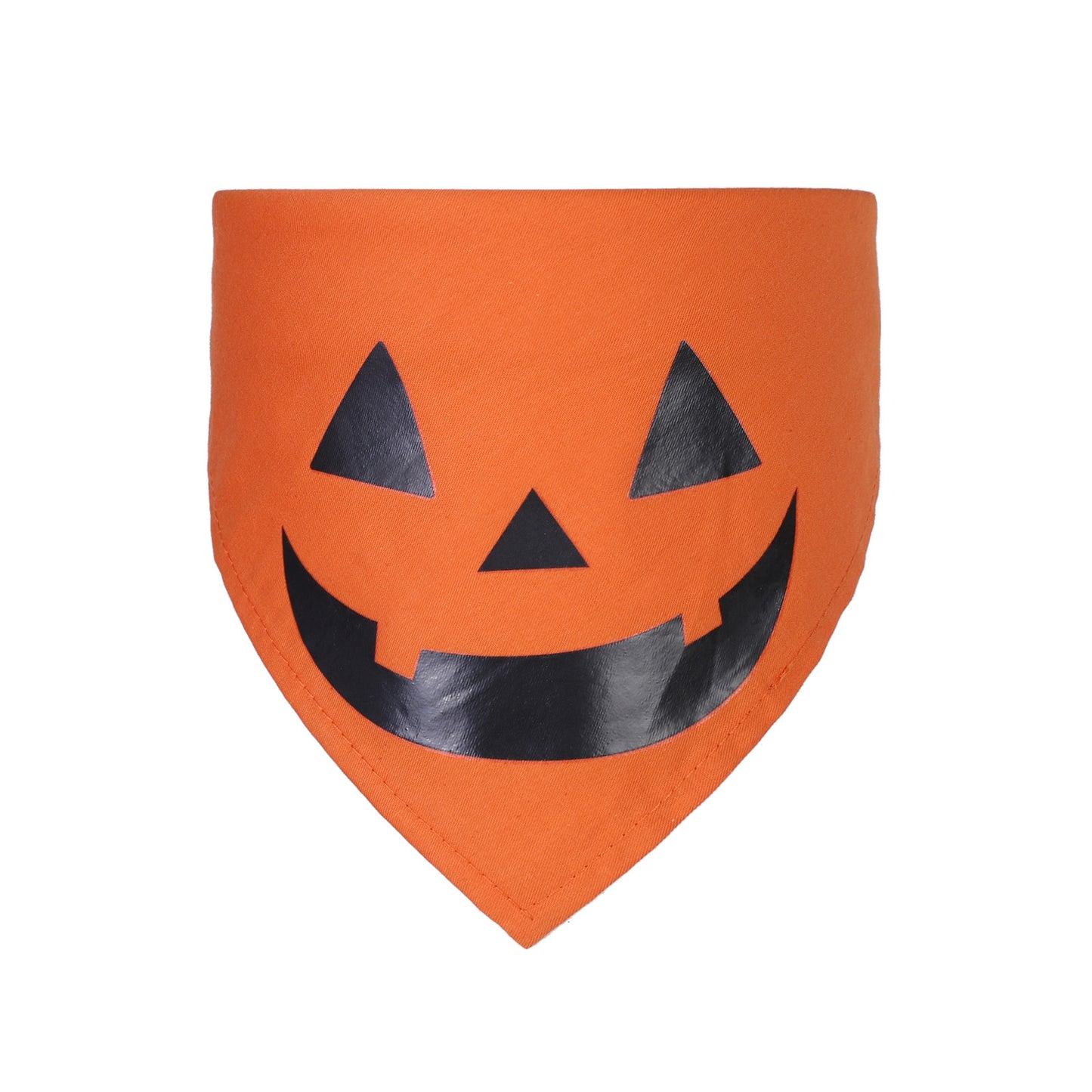 Large Dog Triangle Scarf: Halloween Ghost Festival Dog Bandana Orange smiley Accessories