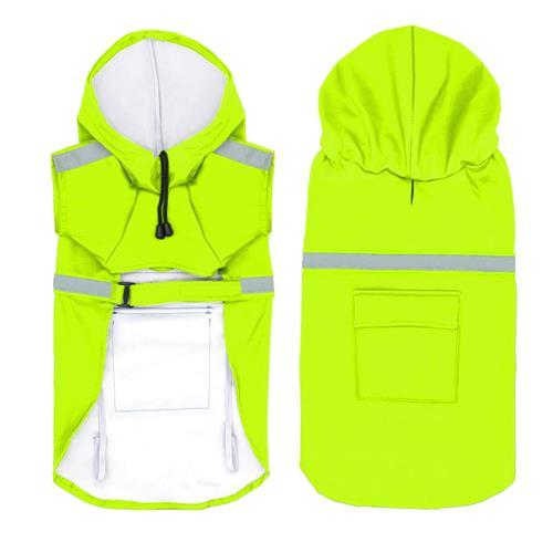 Waterproof Dog Raincoat: Reflective PU Dog Rain Jacket with Pockets - Fluorescent green / 5XL - Accessories