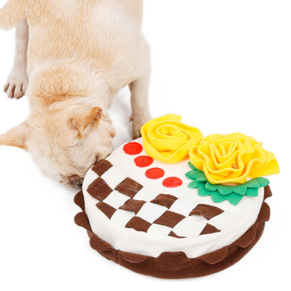Interactive Dog Birthday Cake Sniffing Pad Dog Snuffle Mat And Puzzle Toy For Birthdays As shown birthday