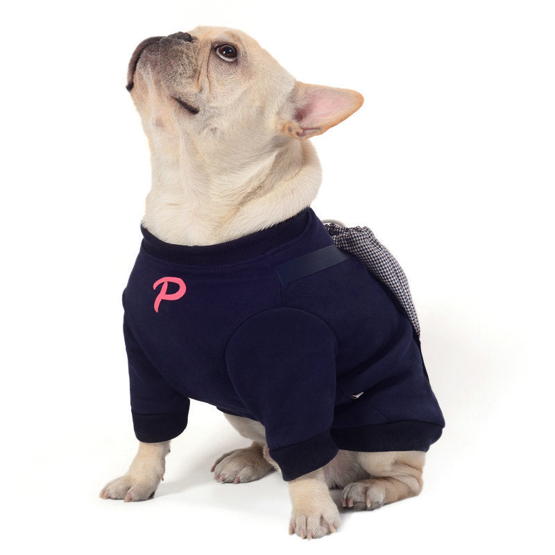 Padded Dog Sweater Coat | Casual Dog Sweater with Bag Accessories