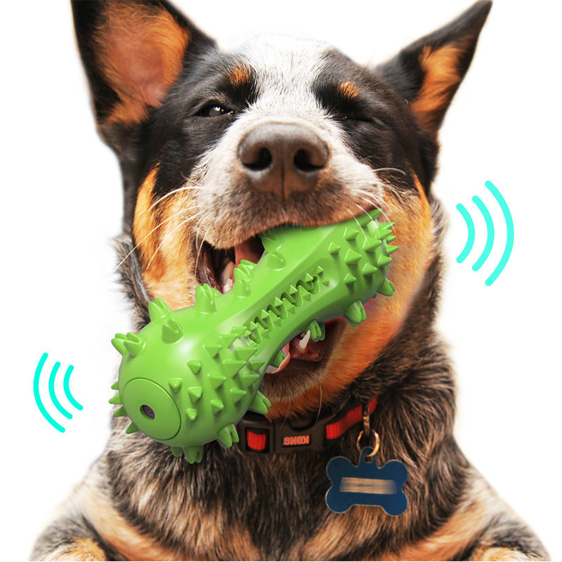 Durable TPR Squeaky Dog Toothbrush Chew Toy Accessories