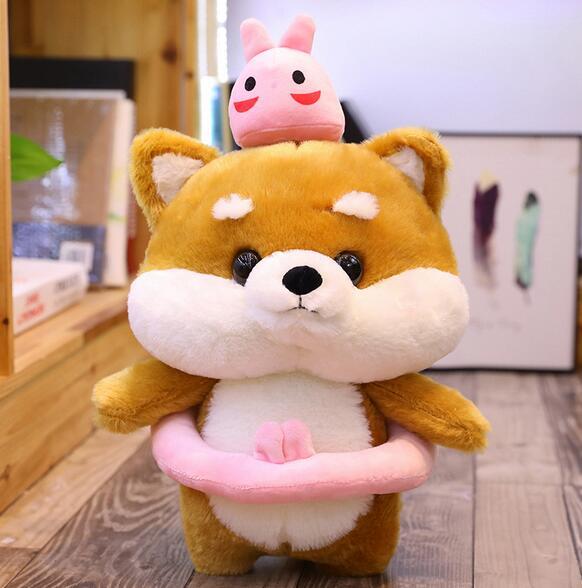Soft Plush Dog Doll Toy | Stuffed Animal for Dogs to Play 25cm / Pink toys