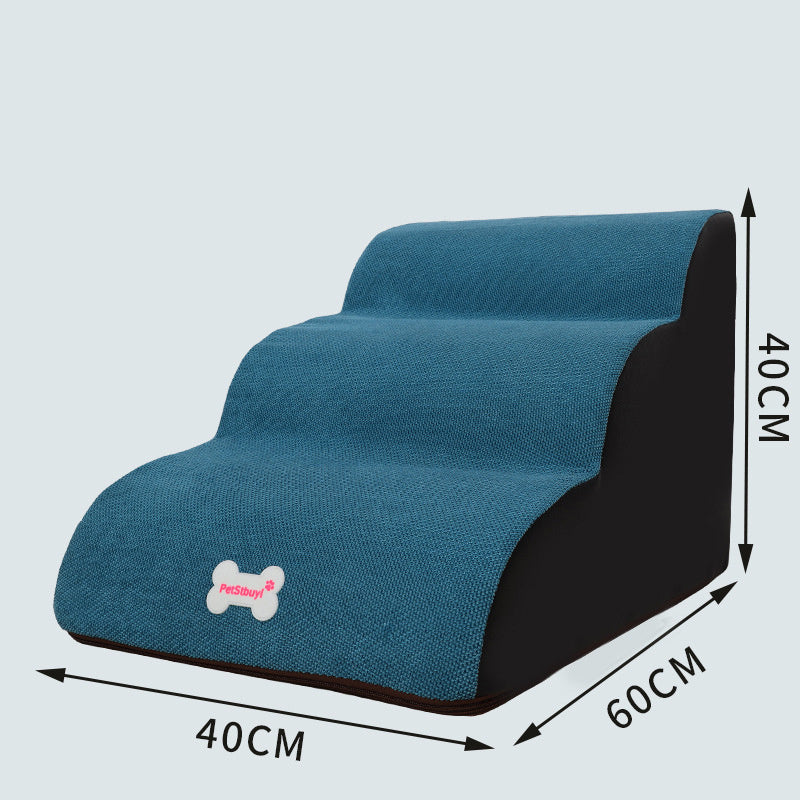 Soft Dog Steps And Ramp | Customizable 2 3 And 4 Layer Dog Ladder 3Layers Blue / Figure home