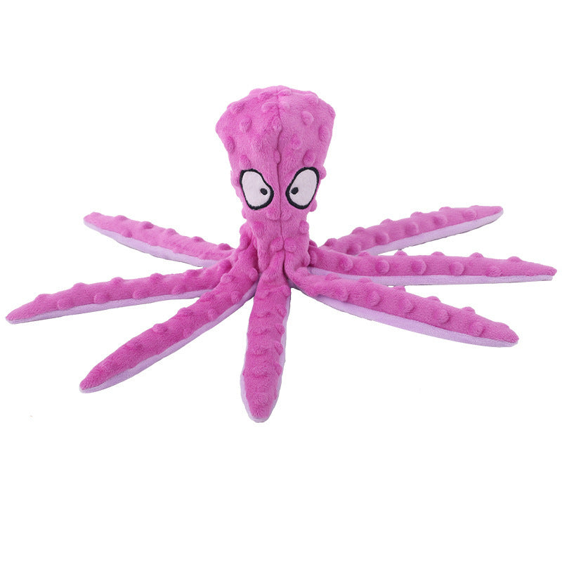Plush Octopus Dog Squeaky Toy | Dog Interactive Play eco