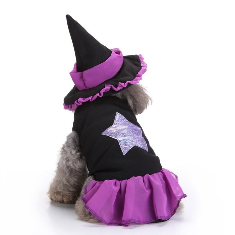 Funny Halloween Dog Costumes Polyester Dog Apparel Wizard / L halloween