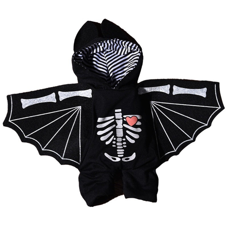 Halloween Funny Dog Clothes: Creative Dog Transformation Costume Bat Suit / L Accessories