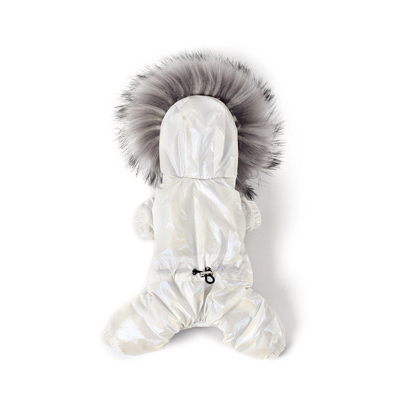 Windproof And Padded Winter Dog Coat | Warm Dog Jacket White / L Coats & Dog Vests
