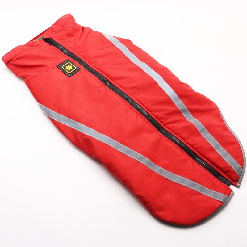Warm Dog Winter Coat And Windbreaker for Medium to Large Dogs - Red / 3XL - Coats & Dog Vests