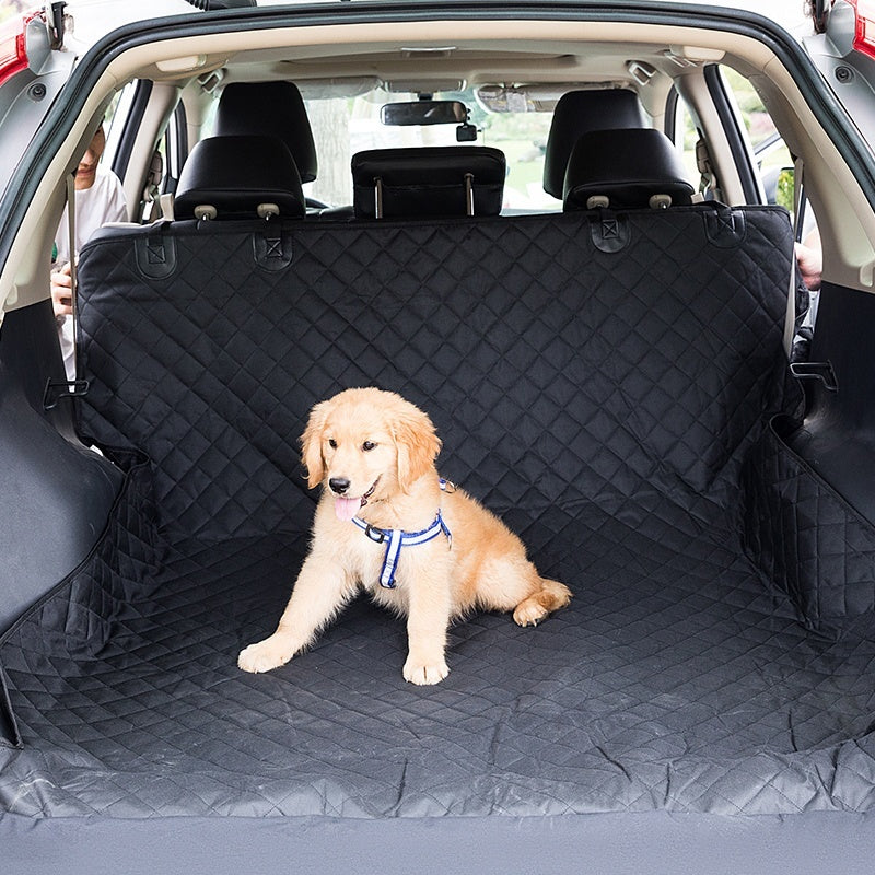 Multi Function Pet Car Dog Seat Cover | Waterproof Dog Travel Hammock Trunk Protector KC08 standard trunk model travel