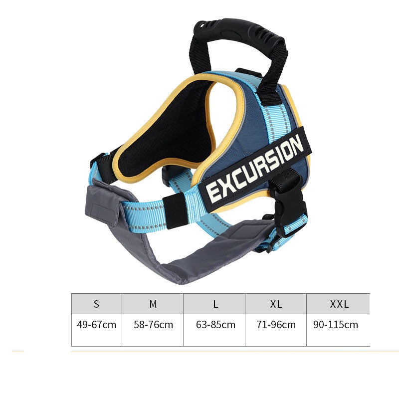 Hiker Dog Harness Vest | Outdoor Chest Harness with Optional Leash - 1 Style / 2XL - harness