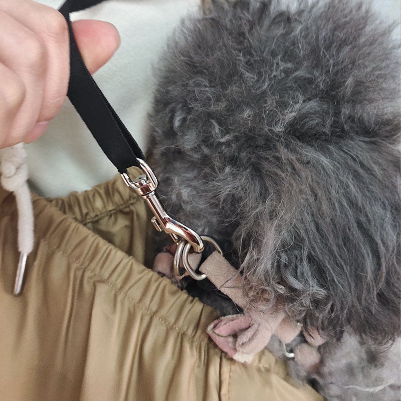 Breathable Dog Travel Sling Carrier | Double-Sided Twill Dog Backpack - travel