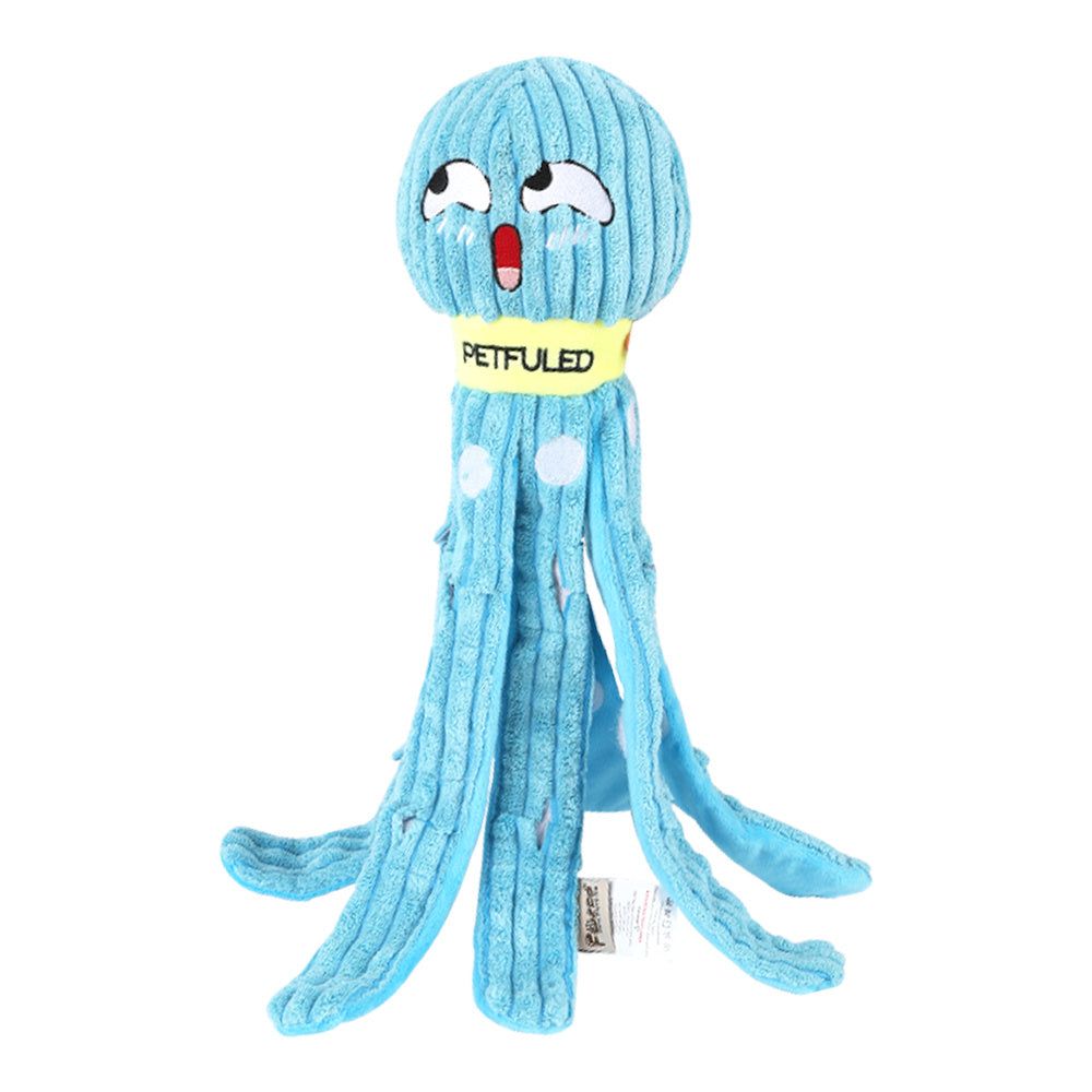Plush Octopus Dog Snuffle Toy | Interactive Slow Feeder And Chew Toy Blue toys