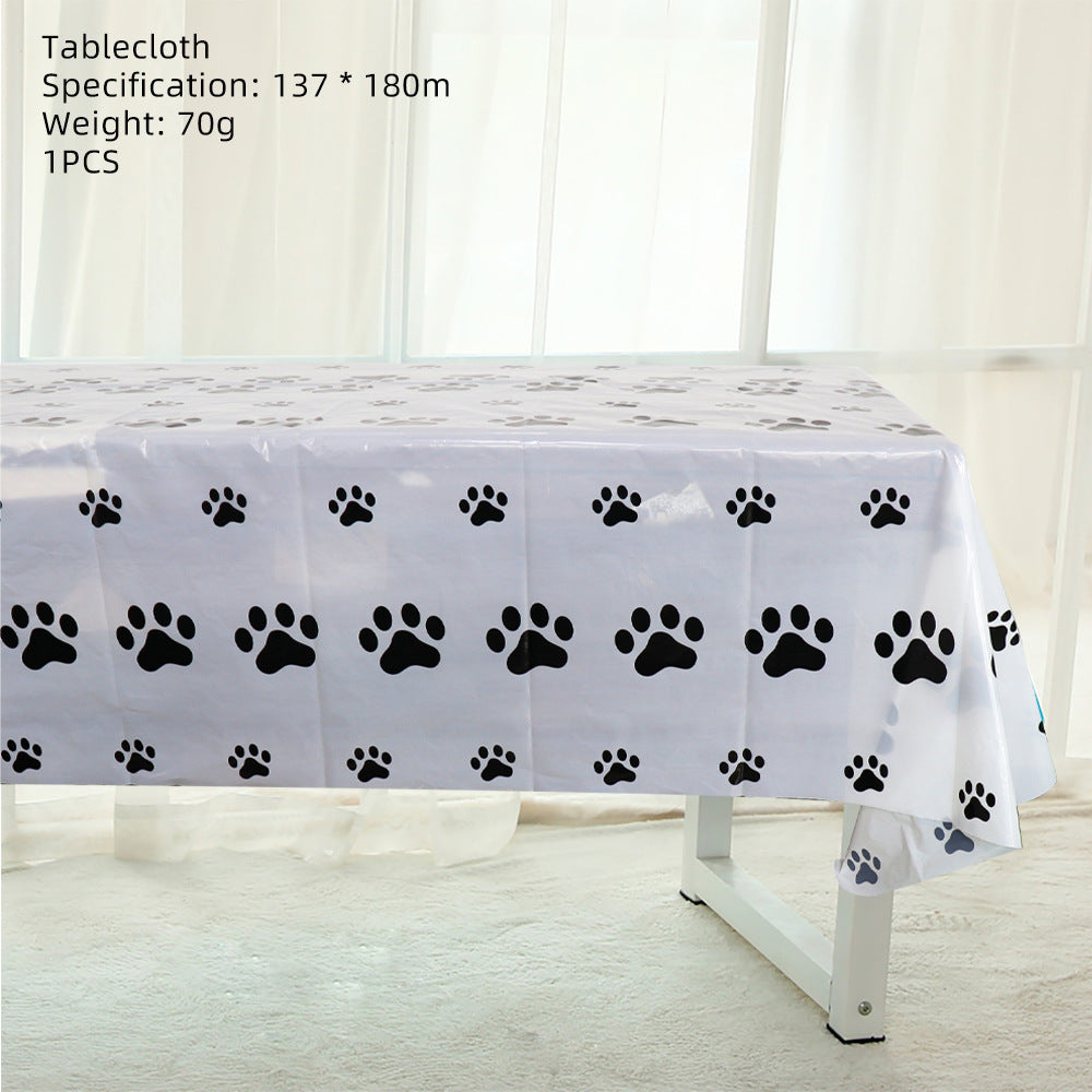 Birthday Party Decoration Dog Paw Tableware Set For Dog’s Birthdays birthday