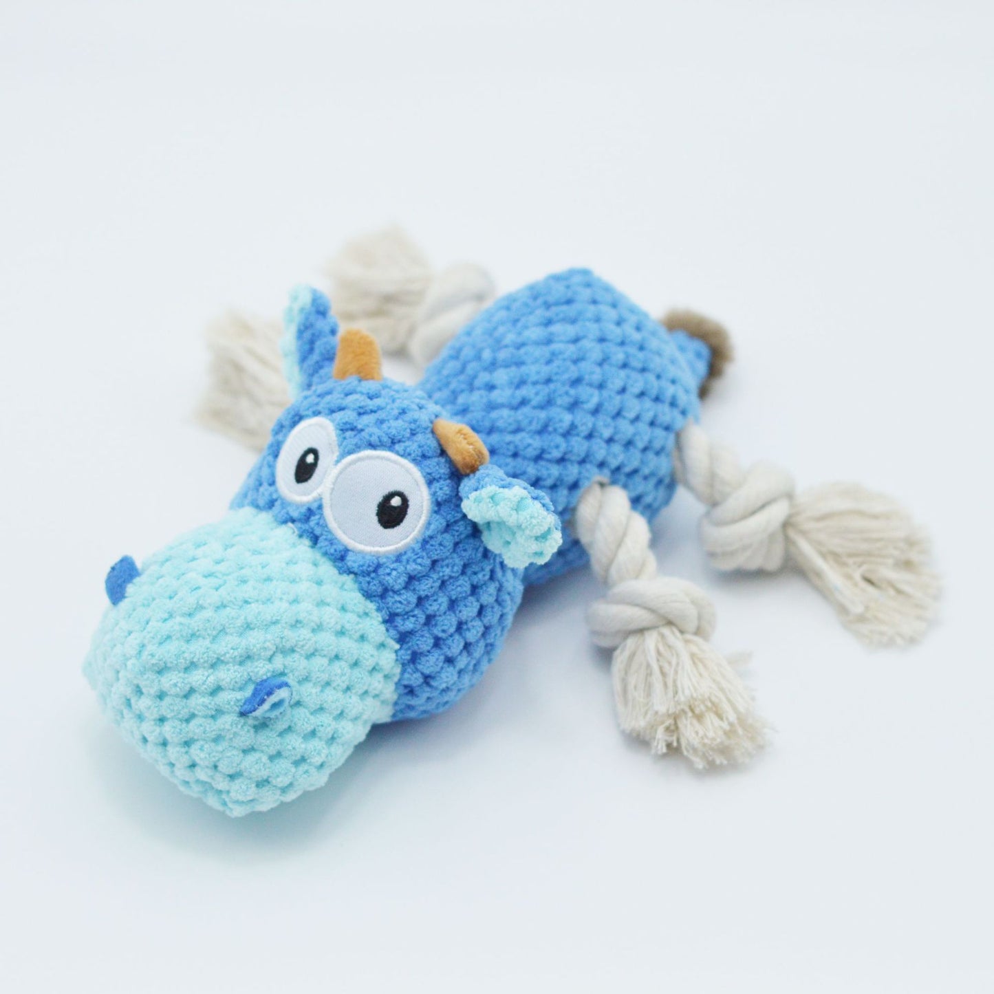 Tough Squeaky Hippo Dog Toy | Durable Chew Toy for Large Dogs Blue toys