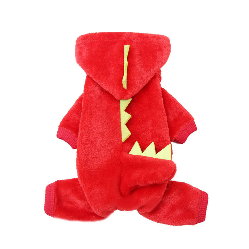 Pet Dog Halloween Dinosaur Dress Up Costume for Medium and Small Dogs Red / 2XL Accessories