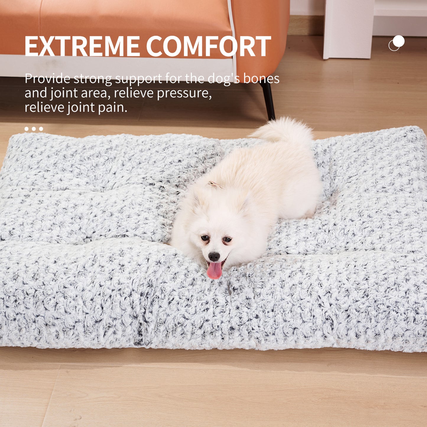 Washable And Supportive Plush Dog Bed Mat | Thickened Dog Kennel Cushion beds