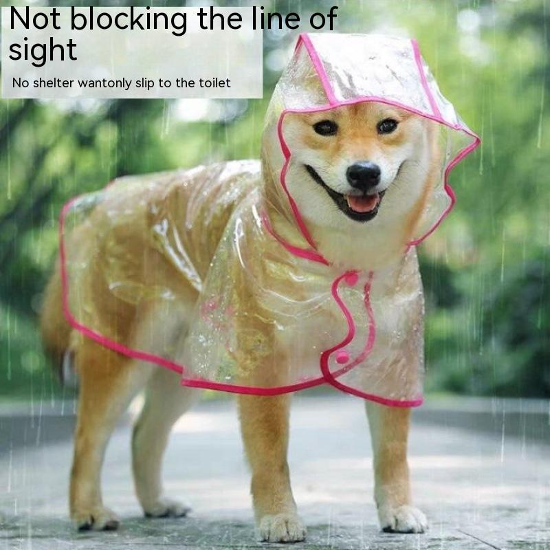 Dog Raincoat: Plastic Waterproof Jacket for Small to Medium Dogs - Pink / 2XL - Accessories