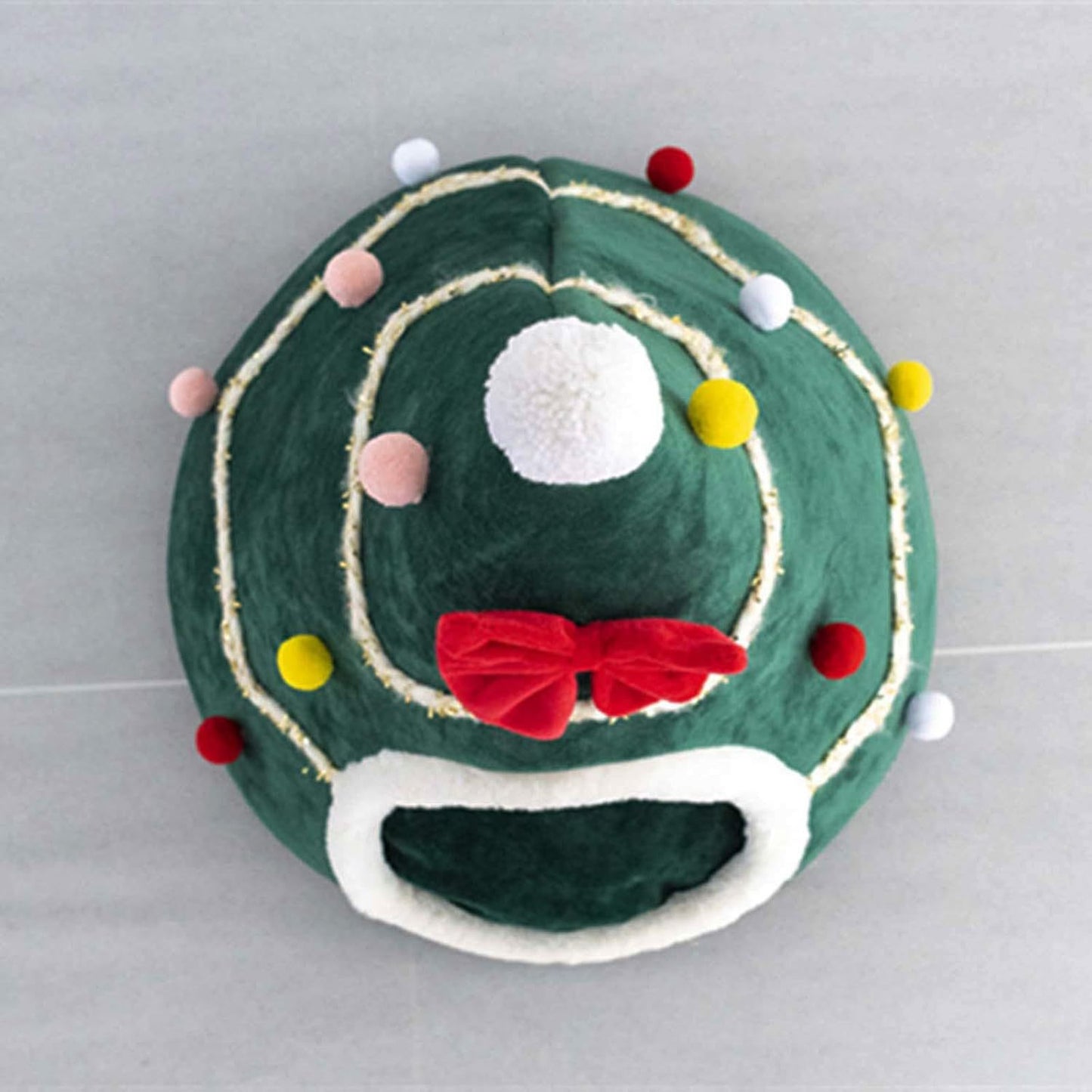 Christmas Tree Pet Bed | Cozy Dog Cave with Removable Cushion beds
