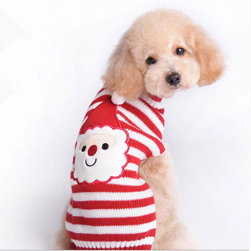 Christmas Pompom Dog Sweater European and American Style Pet Dog Apparel MYD65 / L christmas