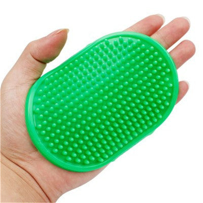 Rubber Dog Bath And Massage Brush | Dog Grooming Tool Green home
